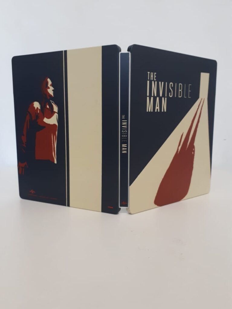 Steelbook blu-ray de O Homem Invisível - horror estrelado por Elisabeth Moss e produzido por Blumhouse